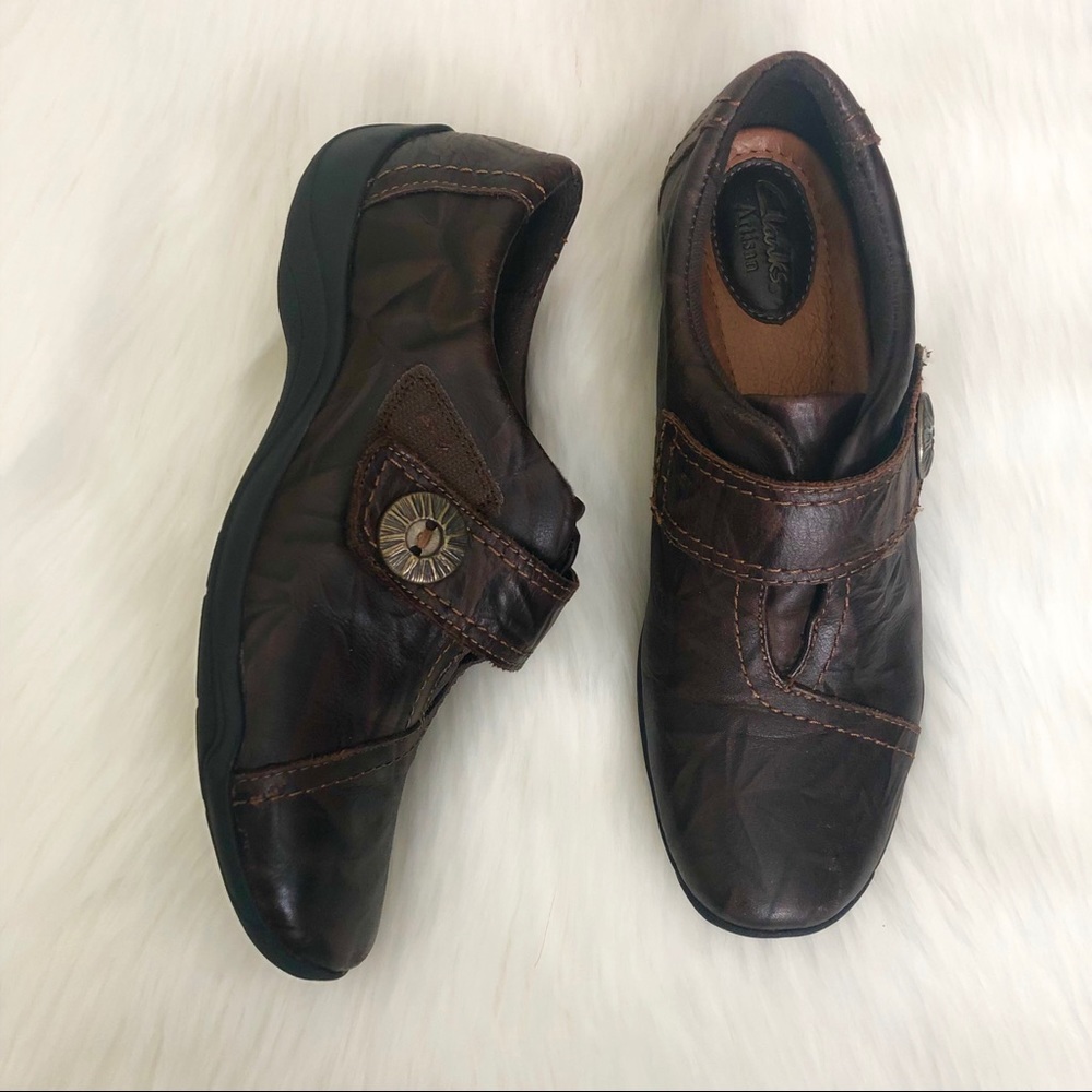 Clarks Artisan Women’s Leather Velcro Shoes Size 8